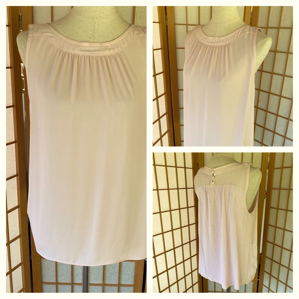 Loft Blush Pink Sleeveless Too SZ M